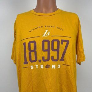 Los Angeles Lakers 2021 Opening Night Give Away T Shirt NBA Basketball Size XL